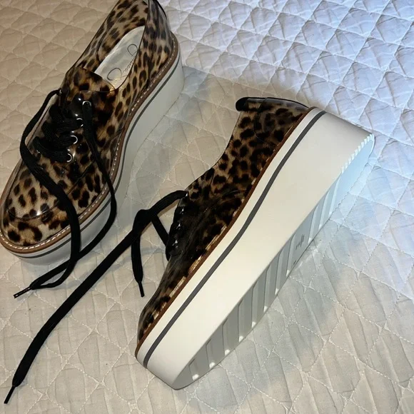 Jessica Simpson Leopard Print Platform Sneakers - Picture 2 of 4